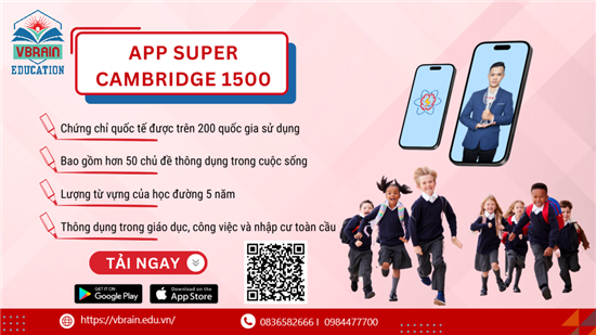App Super Cambridge 1500 từ vựng